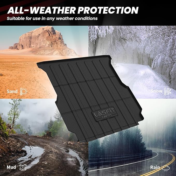 LASFIT Truck Bed Mat Fits for Rivian R1T 2025 2024 2023 2022 Accessories