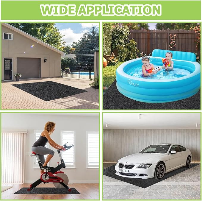 Outdoor Storage Shed Floor Mat, 8.2*10.2FT Waterproof Washable Garden Flooring