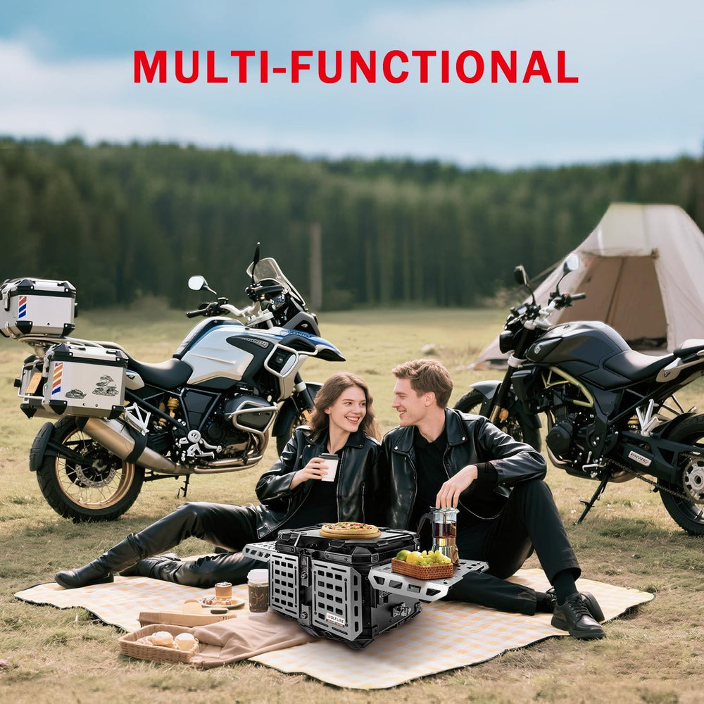 Motorcycle Top Case, 45L Universal Tail Box Motorbike Luggage Storage Trunk |...