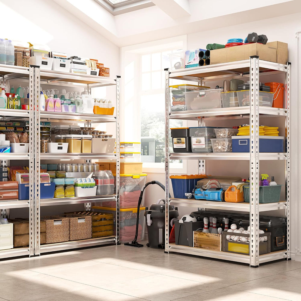REIBII Storage Shelves 2020LBS Garage Shelving Heavy Duty Metal Shelving Adju...