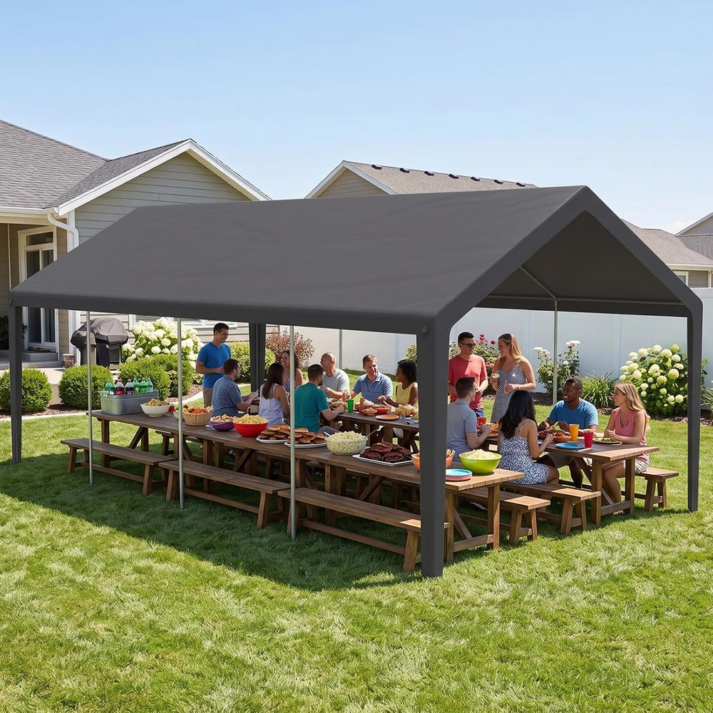 13x25 FT Heavy Duty Carport, Portable Garage Car Ports