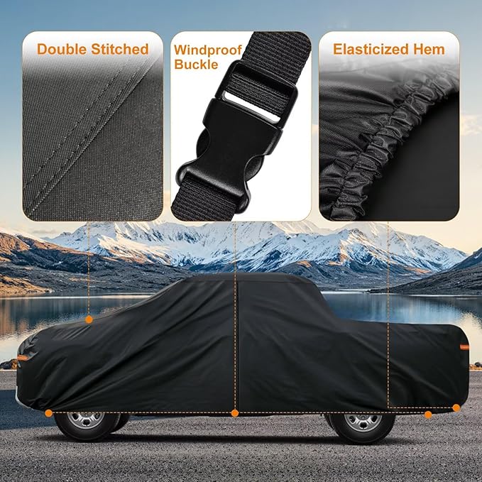 Kayme Truck Cover Custom Fit Nissan Frontier King/Crew Cab Short Bed. Full