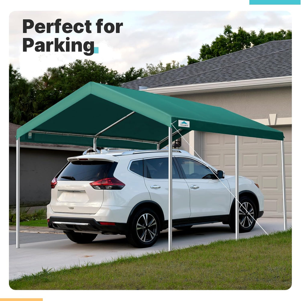ADVANCE OUTDOOR Adjustable 10x15 ft Heavy Duty Carport Car Canopy Garage Boat...