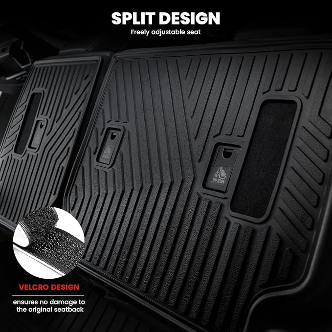 LASFIT Trunk&Seatback Mats for Toyota 4Runner 2013-2024, All Weather TPE ...
