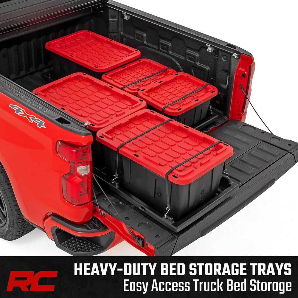 Rough Country Slide-Out Truck Bed Cargo Tray - Organizer for 5'7"+ B...