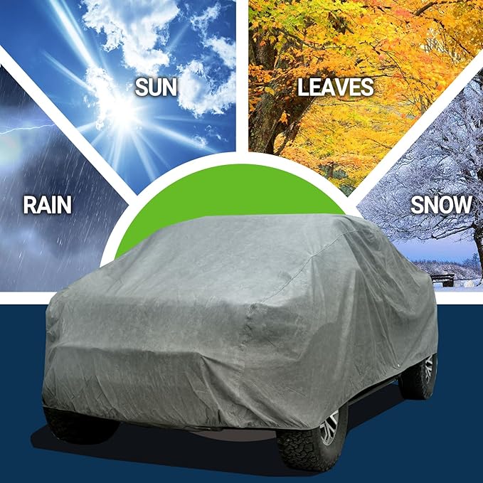 All Weather Waterproof Truck Cover, 7-Layer Non-Woven Cotton Truck Covers