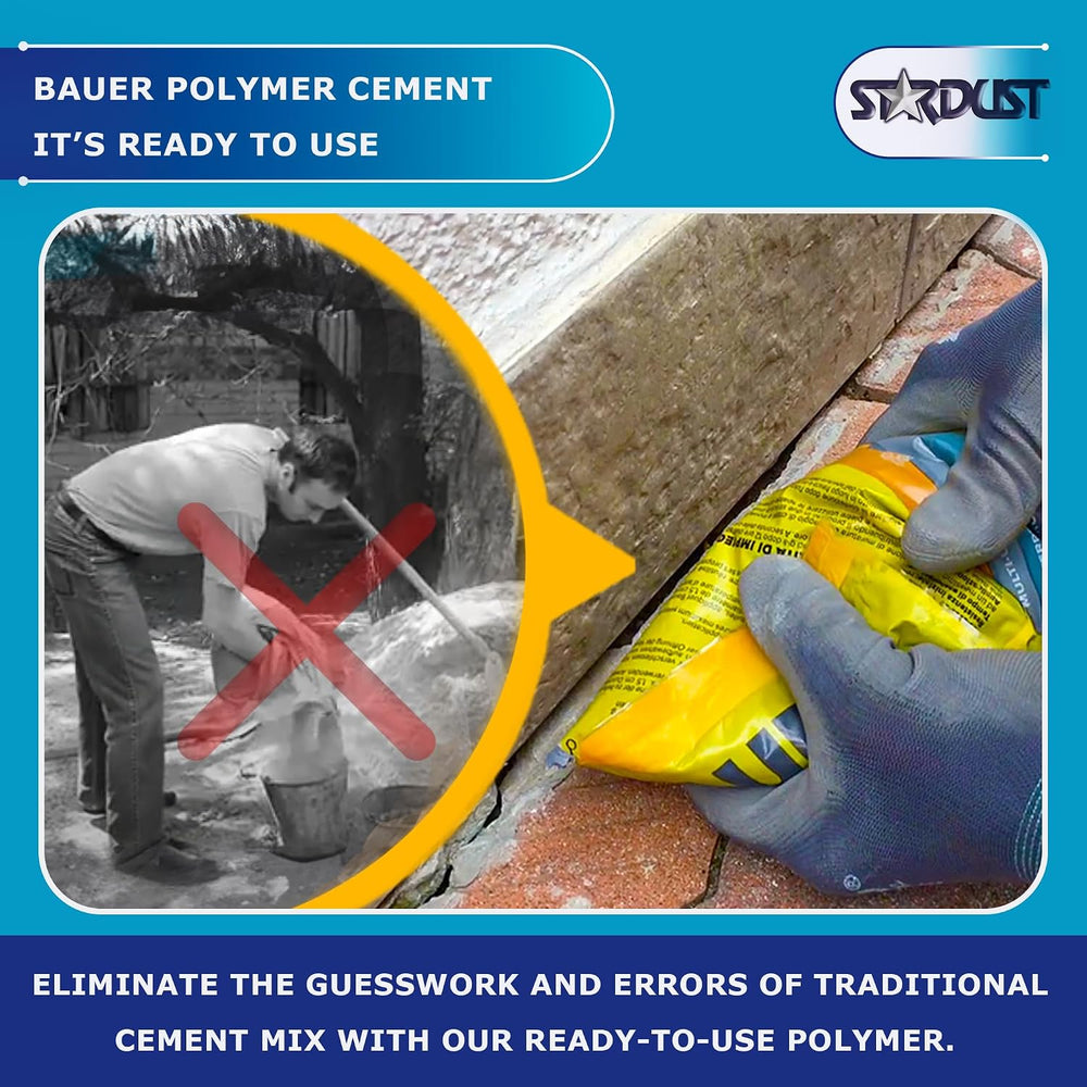 Bauer Instant Polymer Cement 4-Pack - Ready-to-Use Alternative to Mortar &...