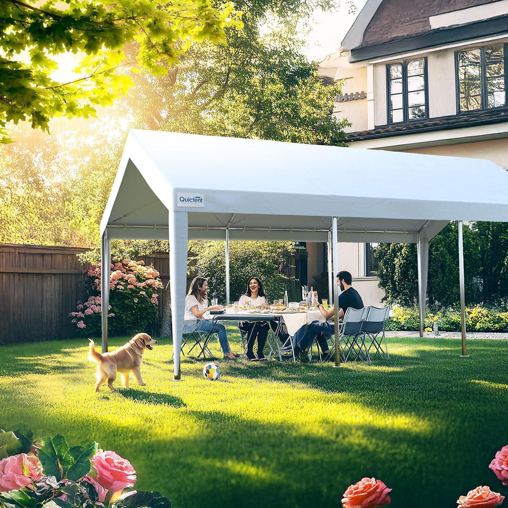Quictent 10x20 ft Carports with Side Zipper Doors