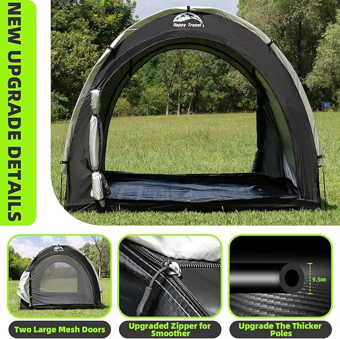 Happy Travel Bike Storage Tent Shed, Outdoor Waterproof Bicycle Covers Shelter