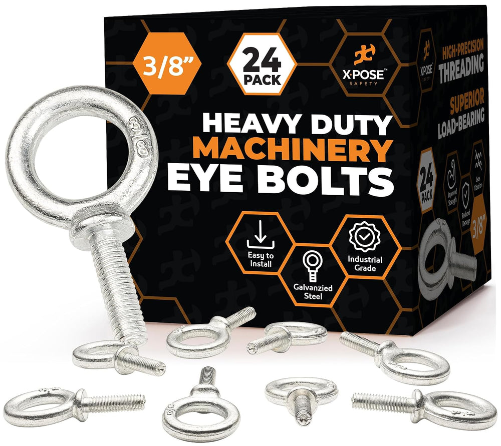 Xpose Safety Shoulder Eye Bolt 3/8"-16 x 1-14" - Industrial Strengt...