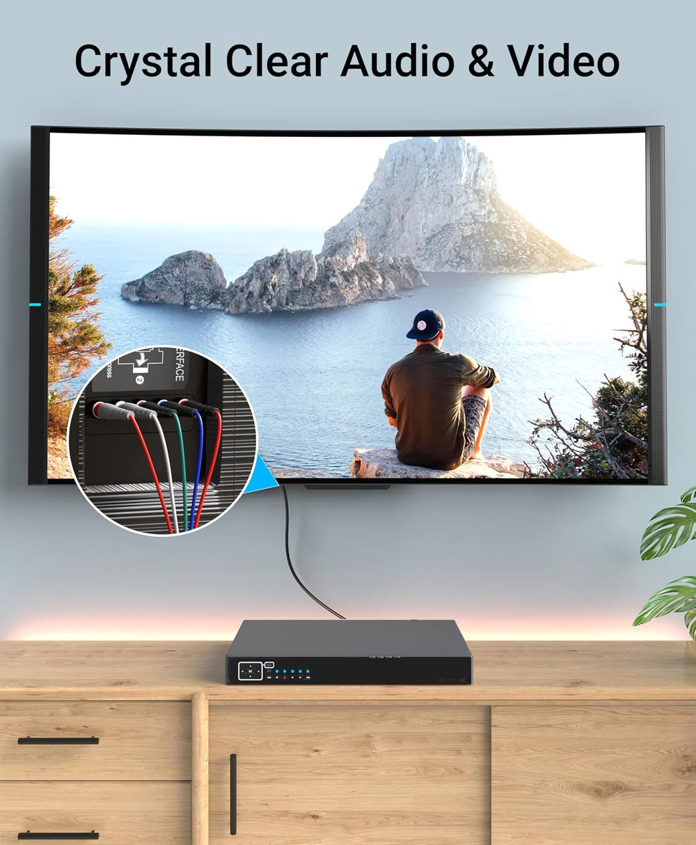 BlueRigger Component Video Cable with Audio (10FT, RCA- 5 Cable, Supports 108...