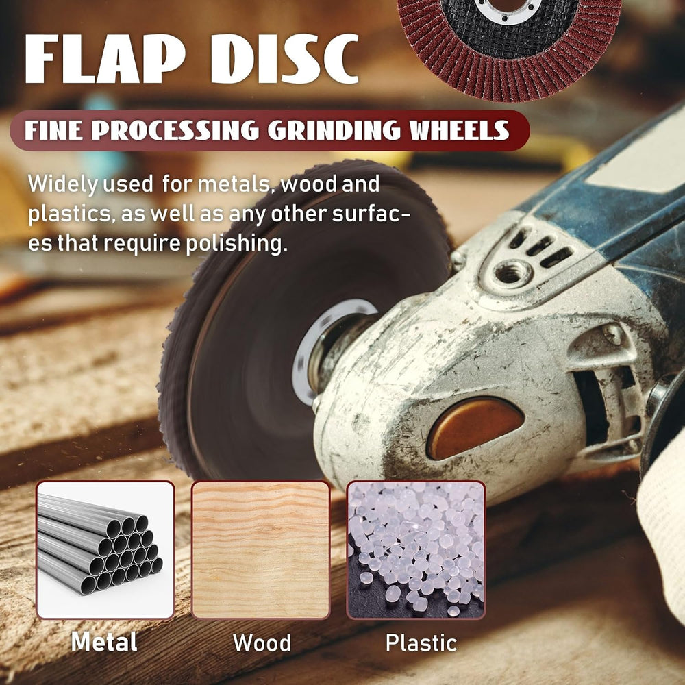 Landhoow 80 Pack Flap Discs 4 1/2 Inch for Angle Grinder 4.5 x 7/8 Inch Alumi...