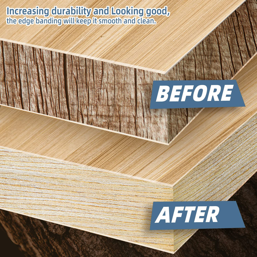 Oak Wood Veneer, 12 inch x 50ft Wood Edge Banding Pre-glued Flexible, Veneer ...