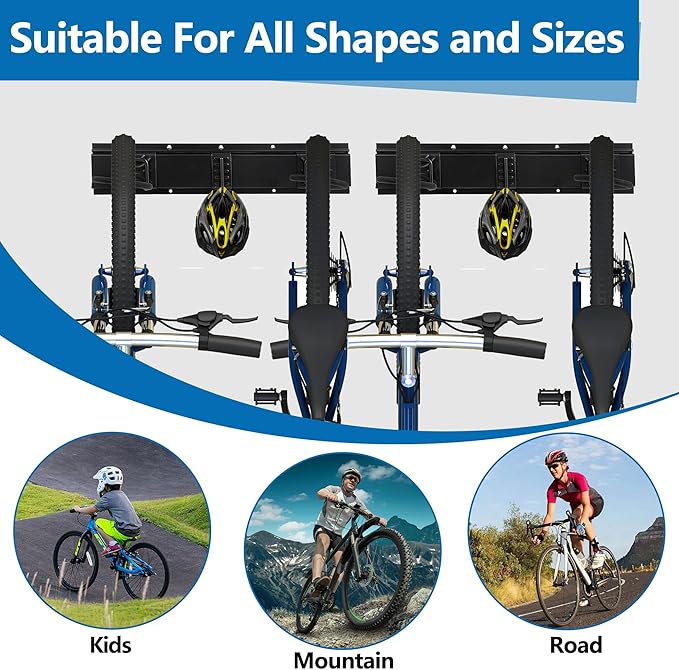 Sinoer Bike Storage Rack, Bike Wall Rack, Bike Storage Wall Mount