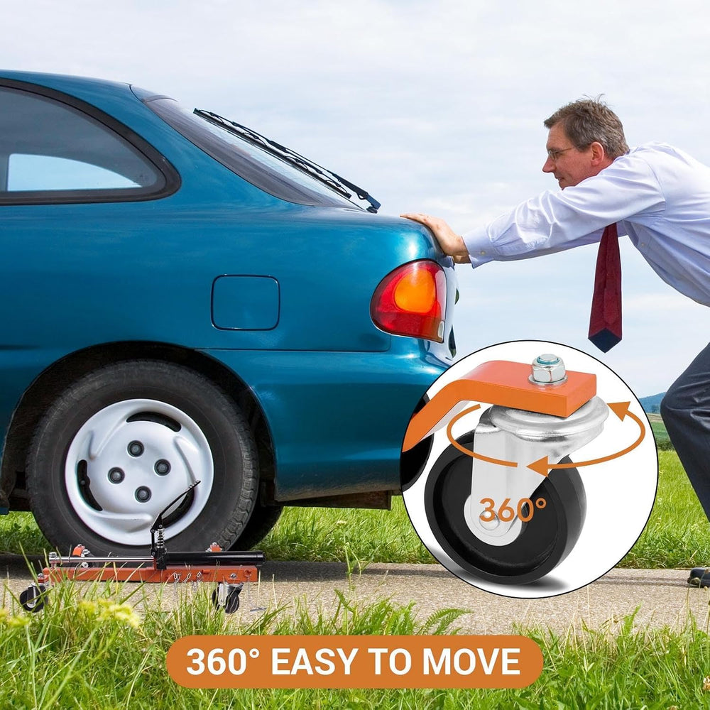 TrailBlaze Heavy Duty Hydraulic Car Wheel Dolly Set – 1500 lbs per Dolly, Veh...