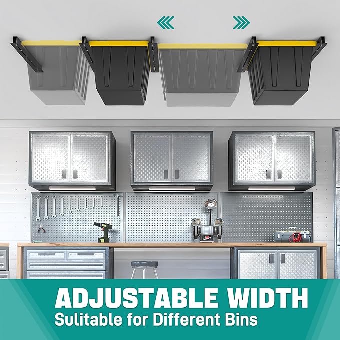 EVERHANGER Ceiling Storage Rack, Heavy Duty Overhead Garage Storage Rack