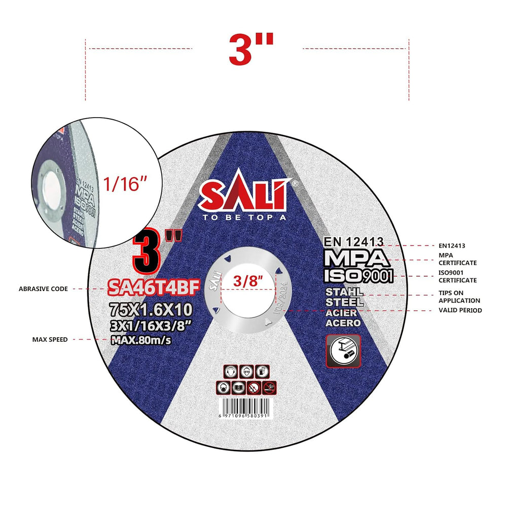 SALI 200 Pack Cut Off Wheels 3 Inch General Purpose Metal Cutting Wheel for 3...