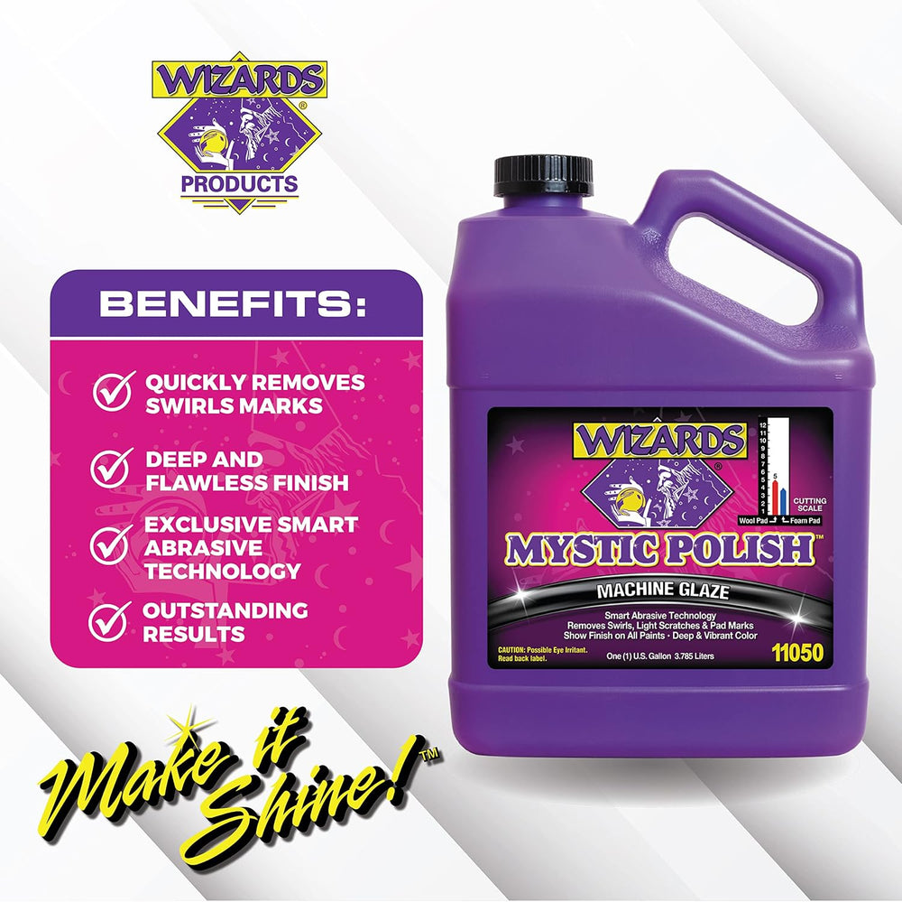 Wizards Mystic Polish Machine Glaze - Cutting Compound and Polish with Smart ...
