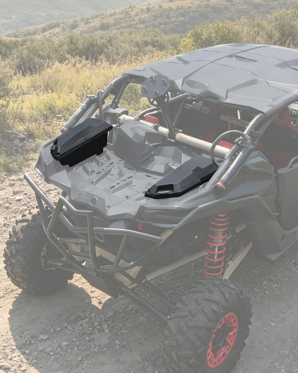 SAUTVS Rear Side Cargo Storage Boxes for Can-Am Maverick X3 XDS XRS MAX Turbo...
