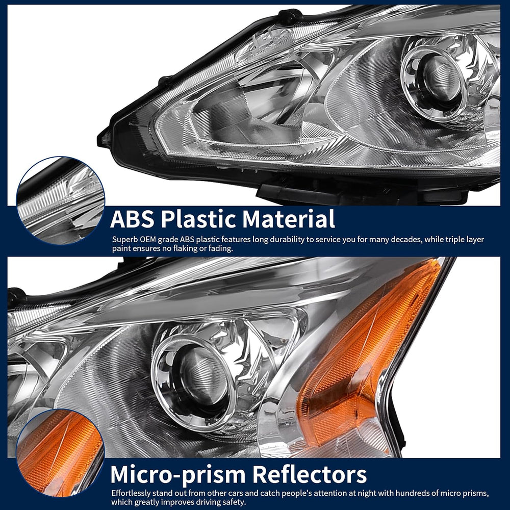 AUTOSAVER88 Headlight Assembly Compatible with 2013 2014 2015 Altima 4-Door S...