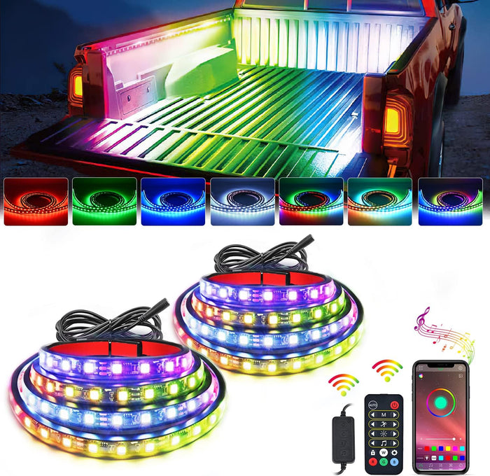 Nilight Truck Bed Light Strip RGB-IC LED Bar (2PCS)