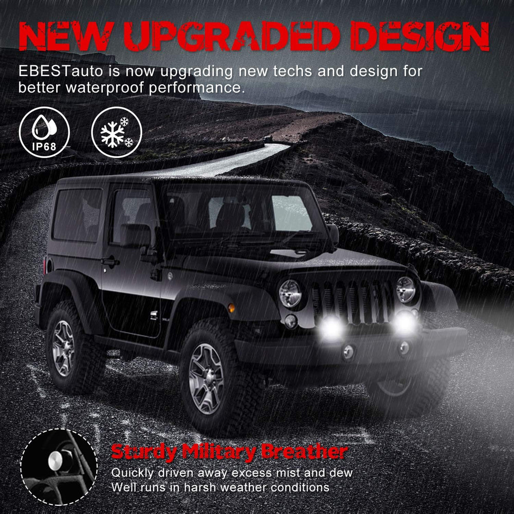 BESTZHEYU 2PCS 7 Inch Round LED Off Road Working Lights 60W