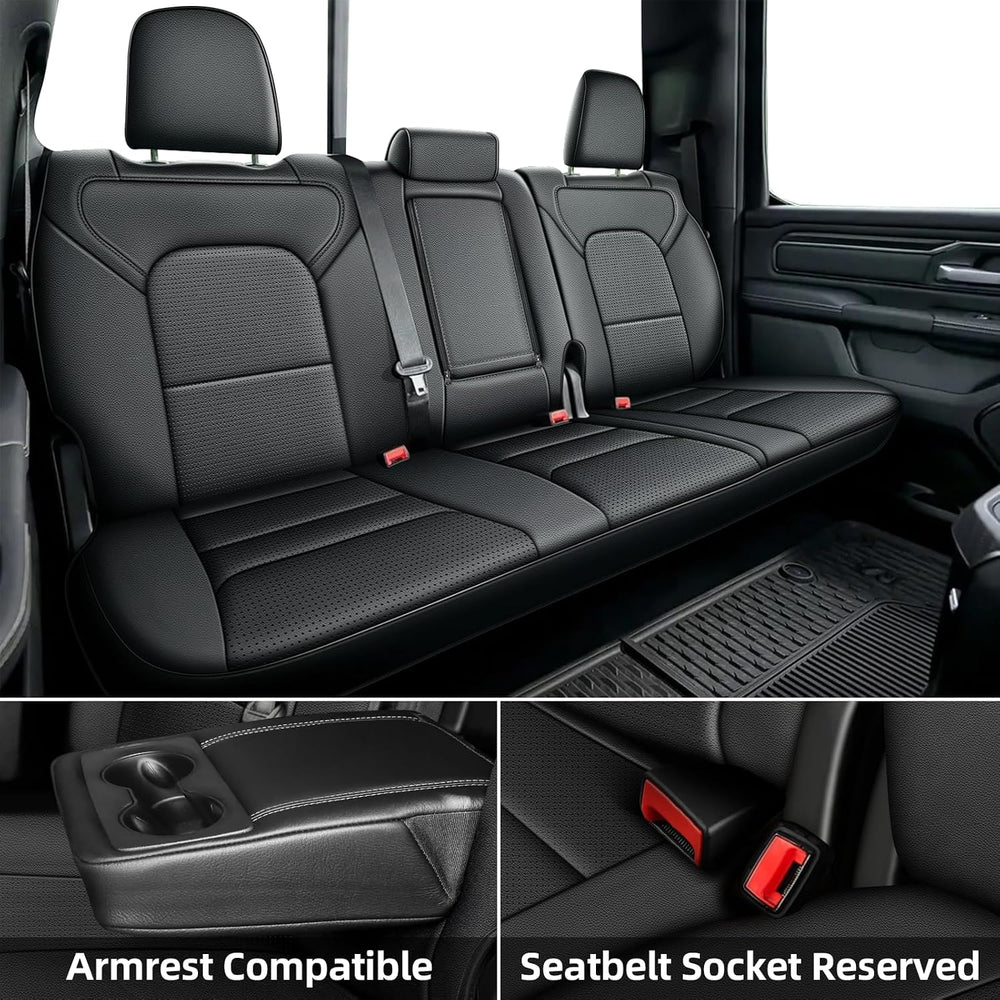 AOMSAZTO Custom Fit Seat Covers for Dodge RAM 1500 2019-2026 Truck Full Set