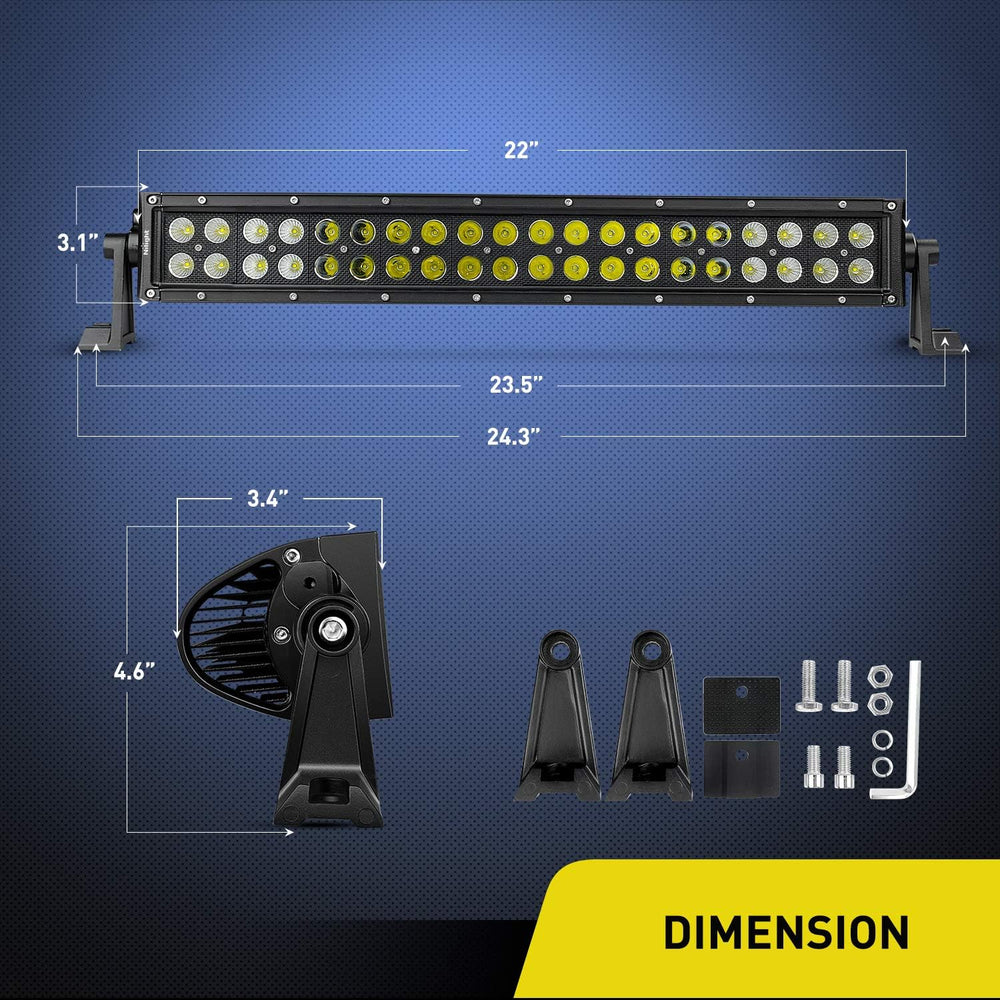 Nilight LED Light Bar 22 Inch 120w Flood Spot Combo Driving Lights 12V 5Pin R...