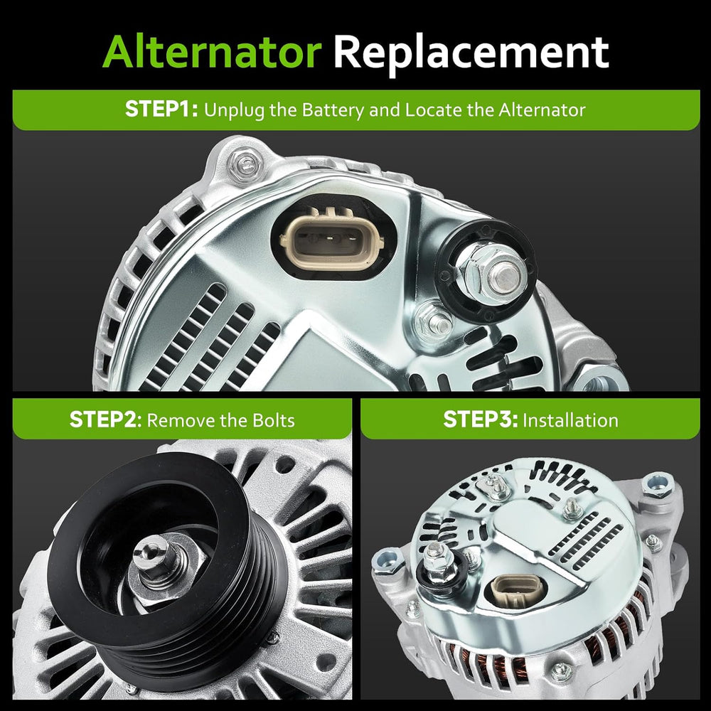 Alternator Replacement for 2007-2009 Kia Sorento 3.3 3.8L, Sedona 06-09, Borr...