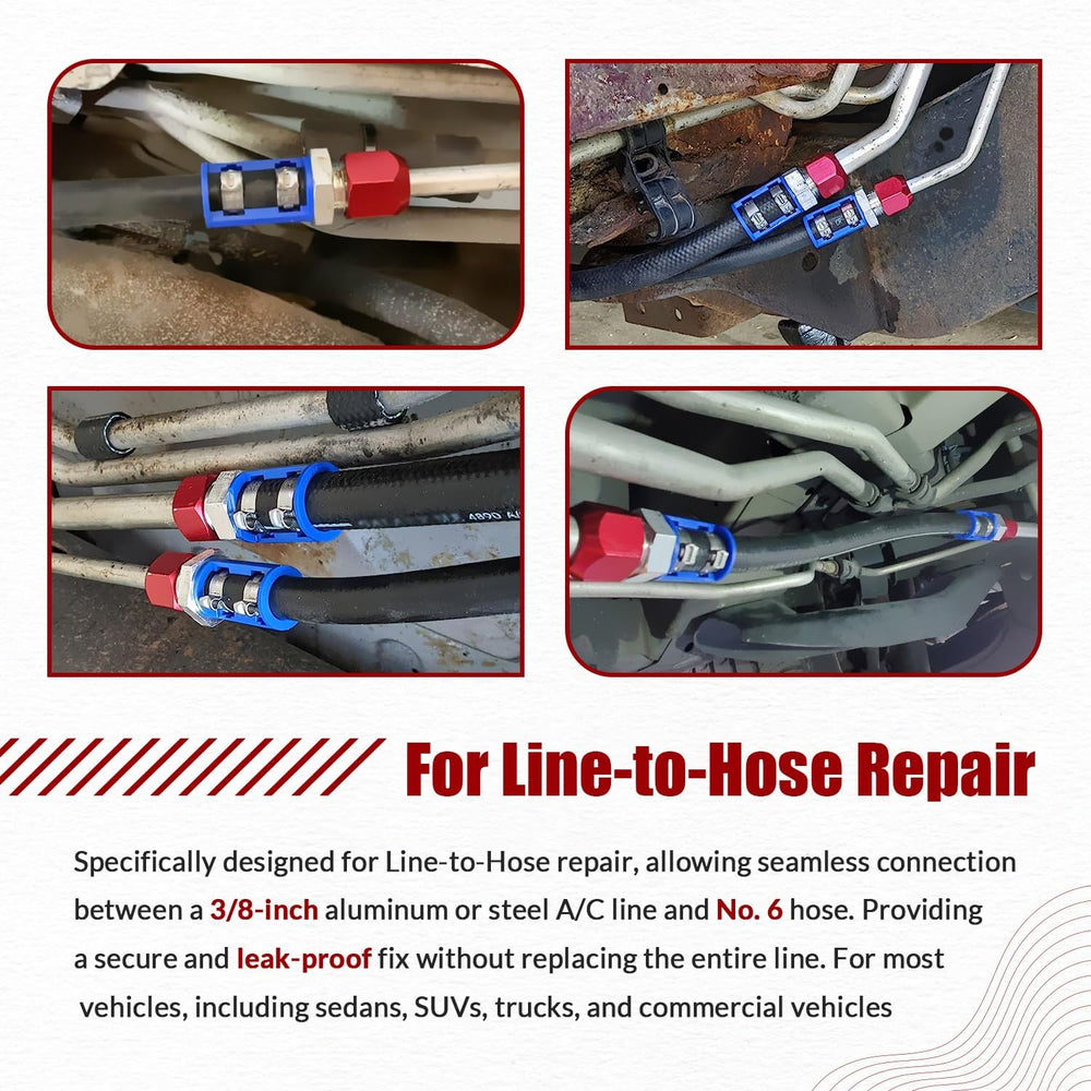 800-671 A/C Line Splice Kit for 3/8" Line With No. 6 Hose 24 Inches, Air...