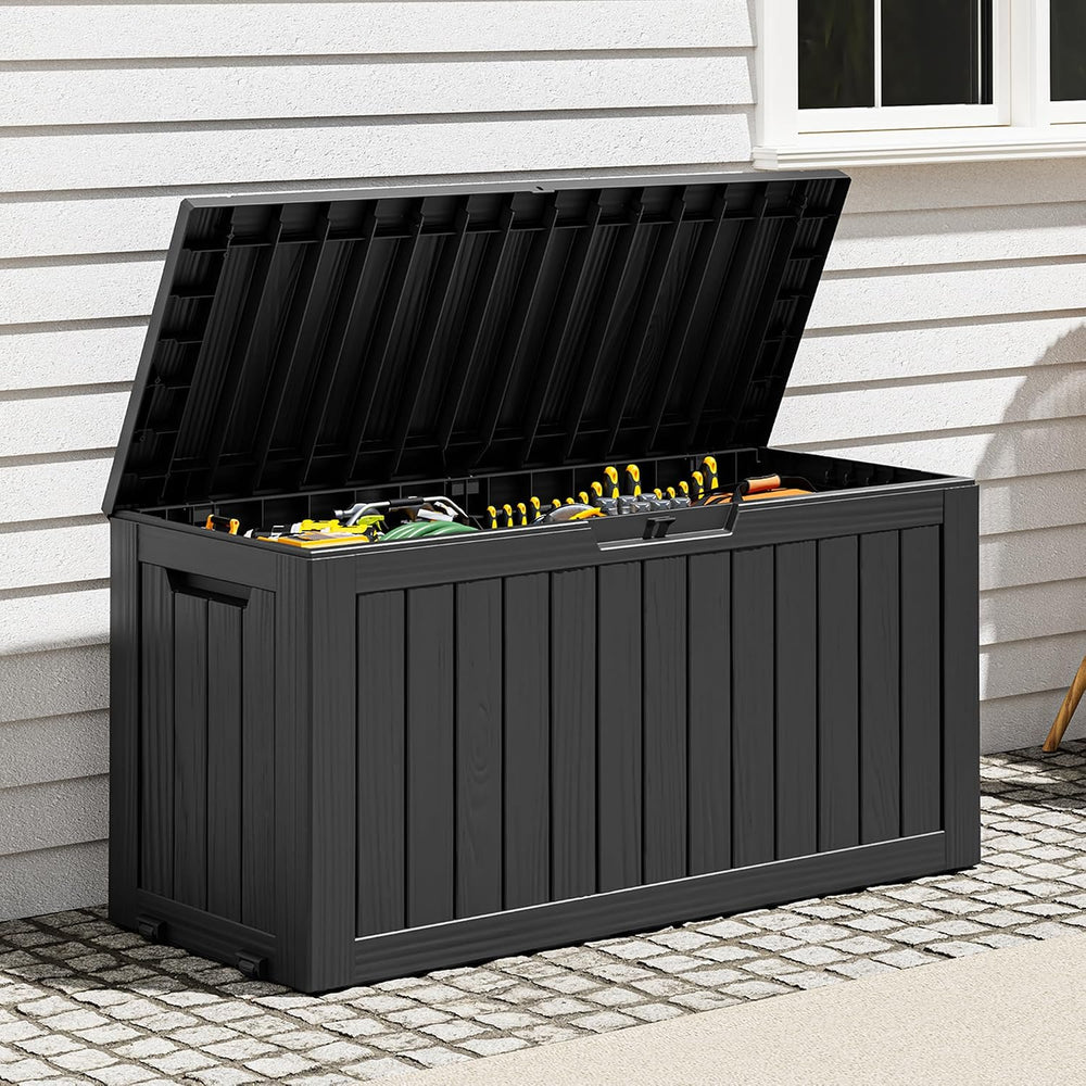 Outdoor Storage Box, Resin Deck Boxes Indoor and outdoor, Waterproof Storage ...