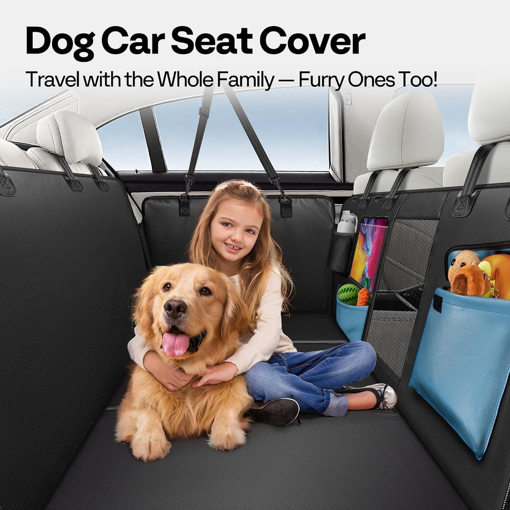 Dog Car Seat Cover for Back Seat 53" with Hard Bottom