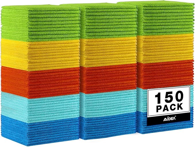 AIDEA Microfiber Cleaning Cloth, Microfiber Towels (150PK)