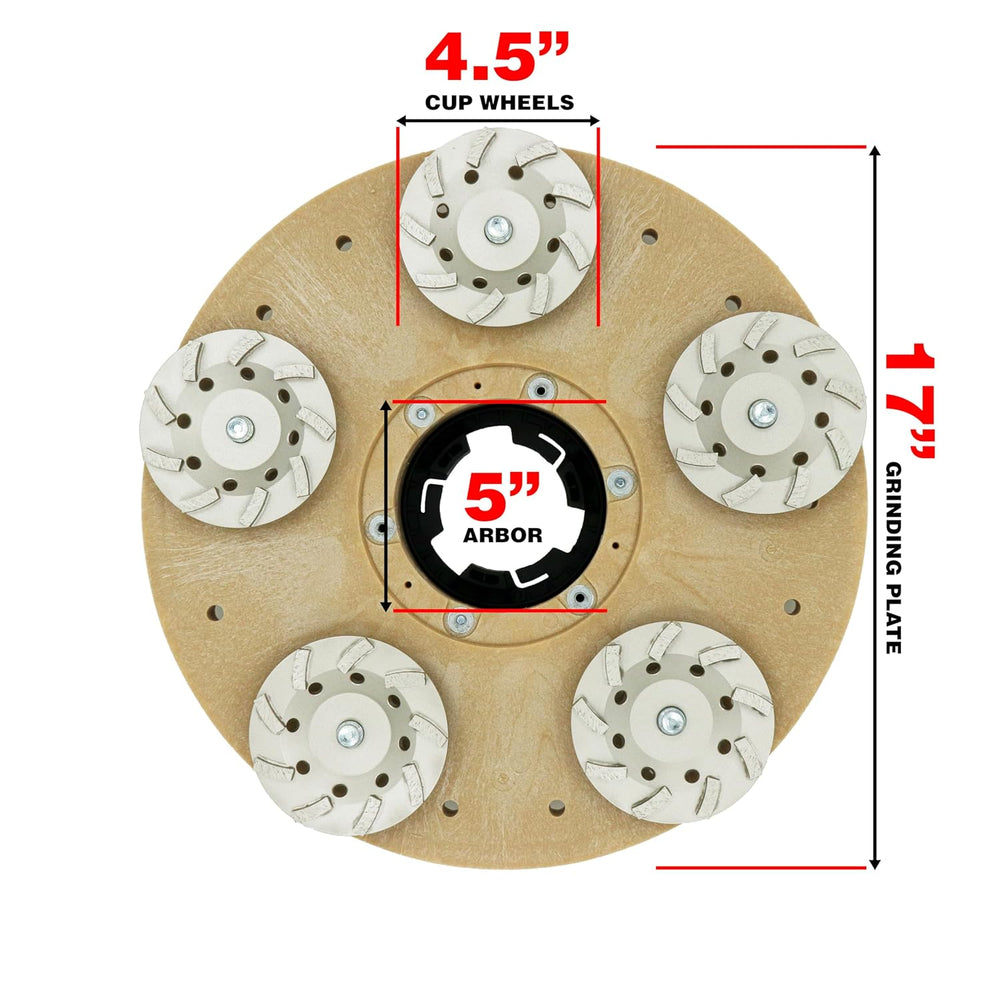 Concrete Grinding Plate for Swing Machines - Removal Tool for Concrete with 5...