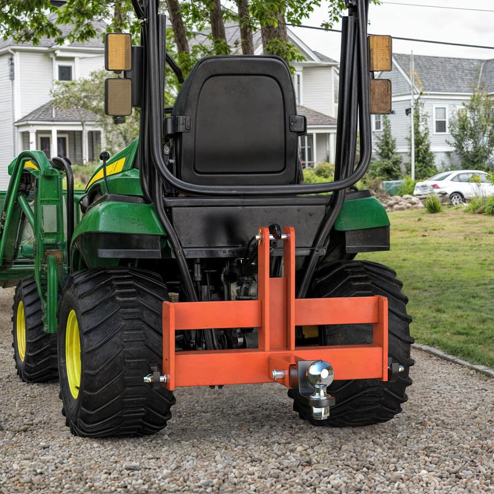 YINTATECH 3 Point Hitch Receiver with Suitcase Weight Brackets Category 1