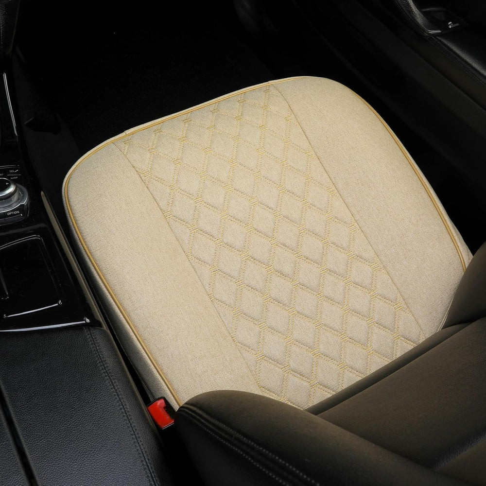 West Llama Linen Front Car Seat Cover Protector Anti-Slip Bottom Seat Cover F...
