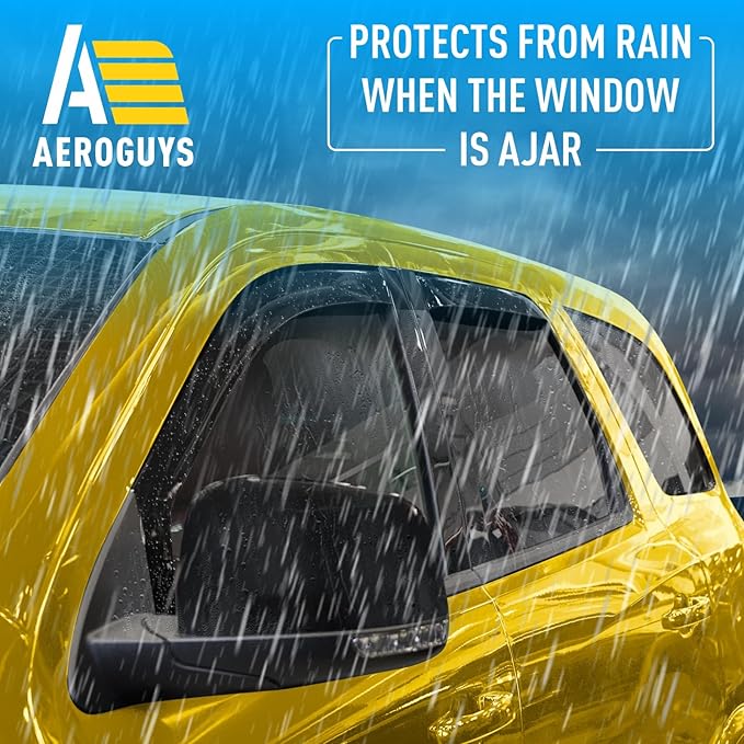 Extra Durable Window Deflectors in-Channel Window Visors Rain Guards Fit (4pcs)