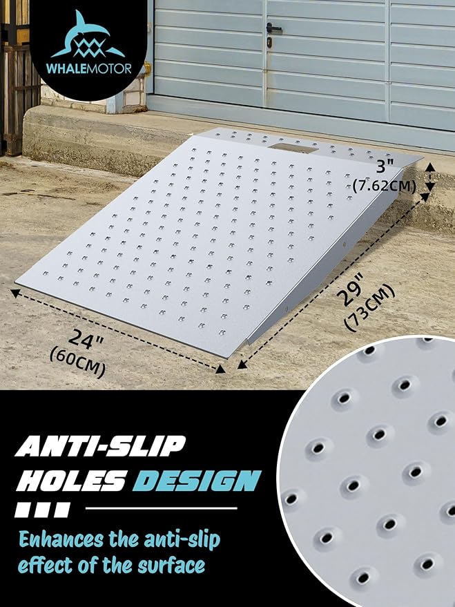 Shed Ramp 1PC, Loading Ramp for Riding Mower, 750 lbs Capacity, Shed Storage