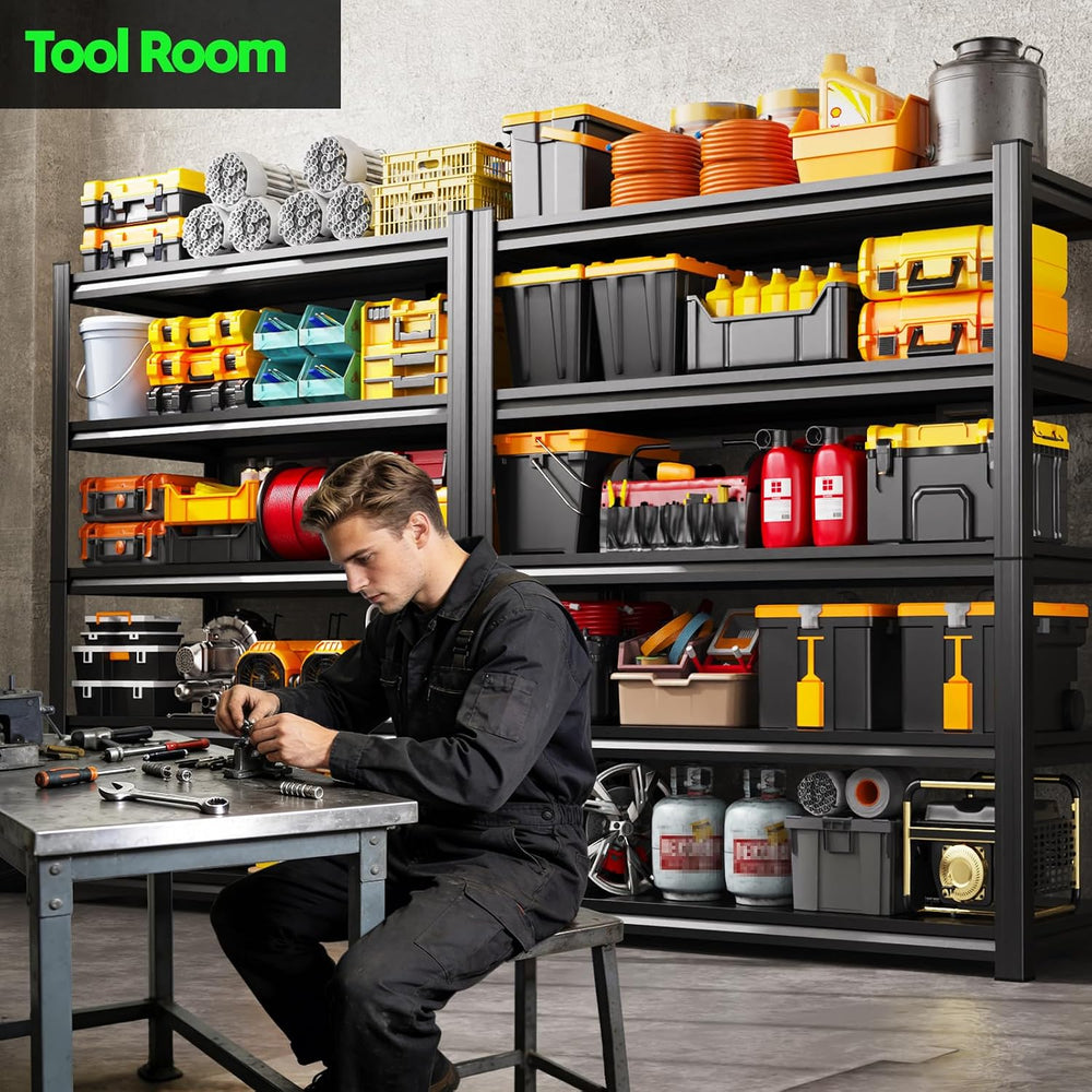 5-Tier Garage Shelving 2500LBS Heavy Duty Metal Storage Shelves
