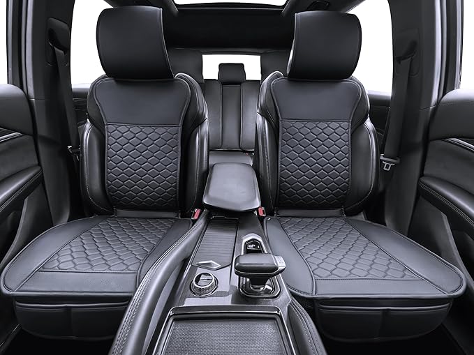 Elantrip Car Seat Cover Full Set Leather Car Seat Protector Universal fit