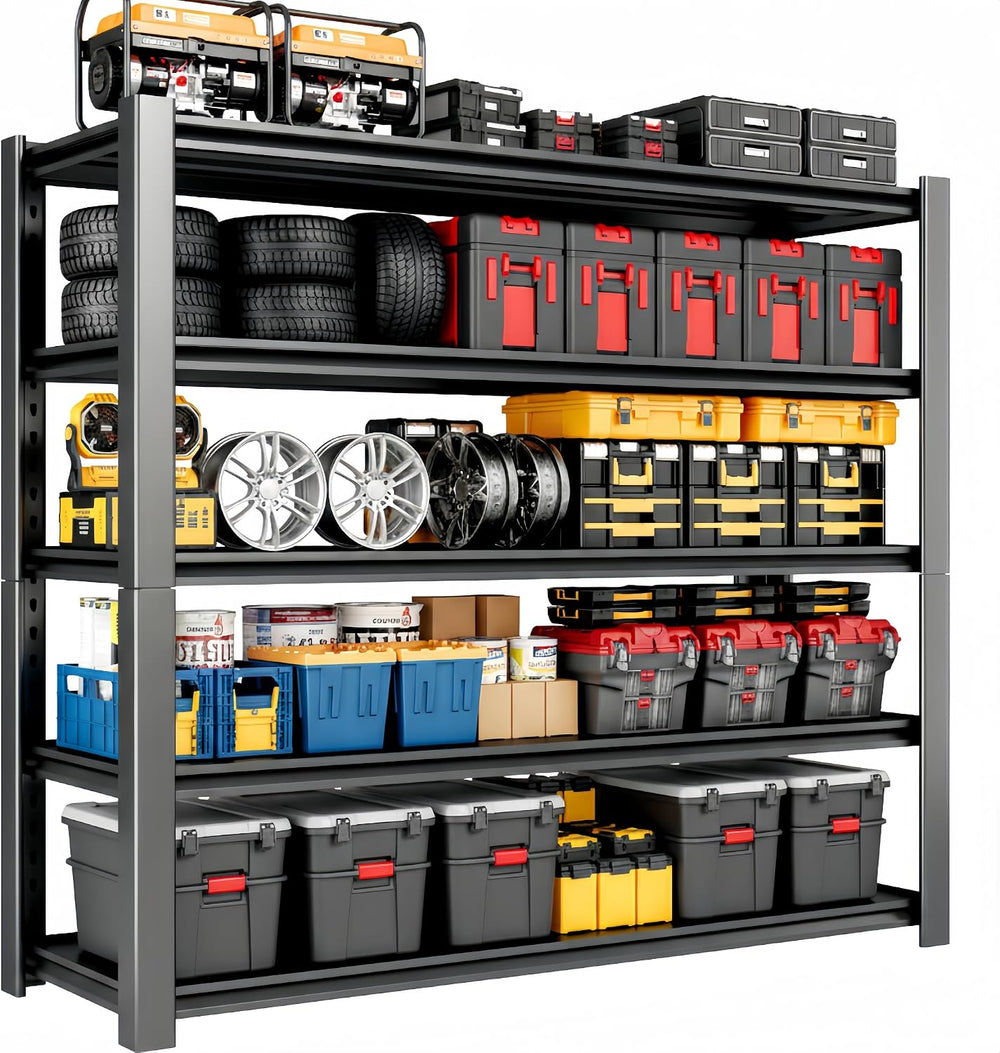 heavy duty shelving,5-Tier Adjustable Shelving Units and storagefor Garage