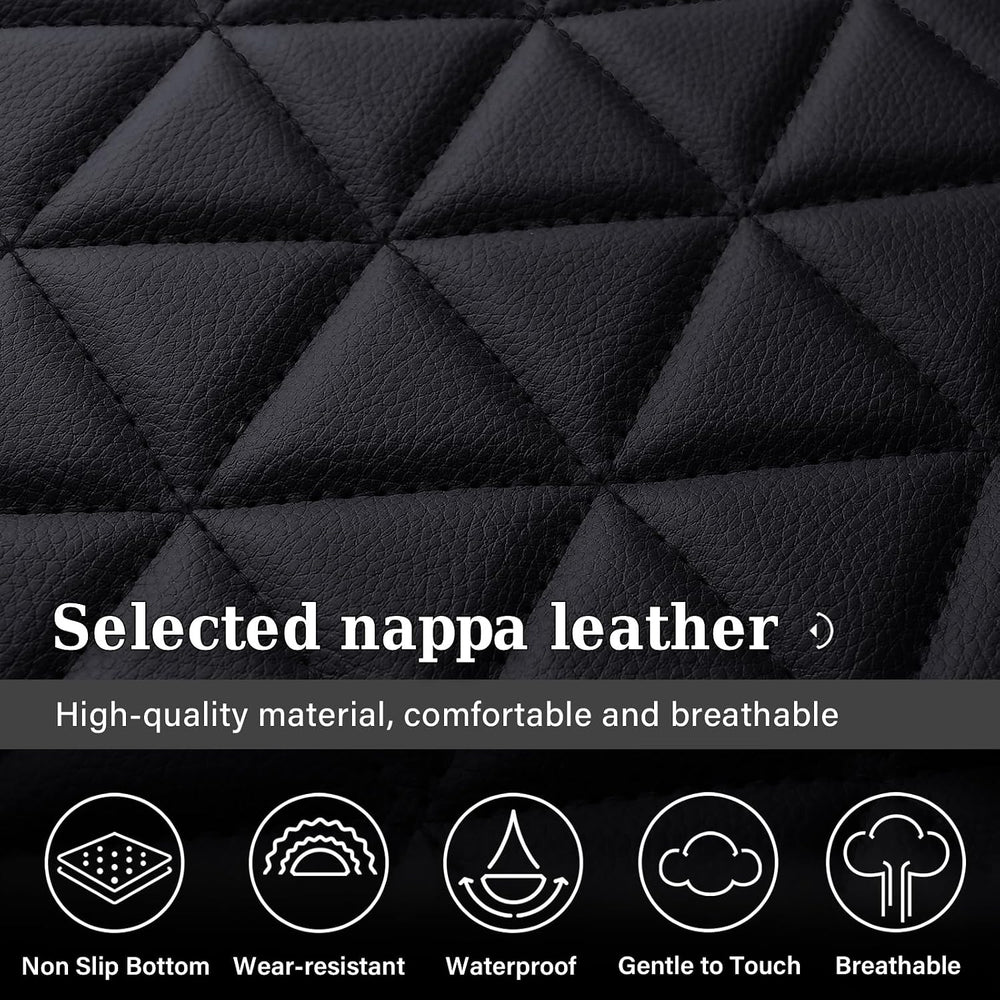 Coverado Car Seat Covers Full Set, Leather RAM 1500 Seat Covers Protectors Co...