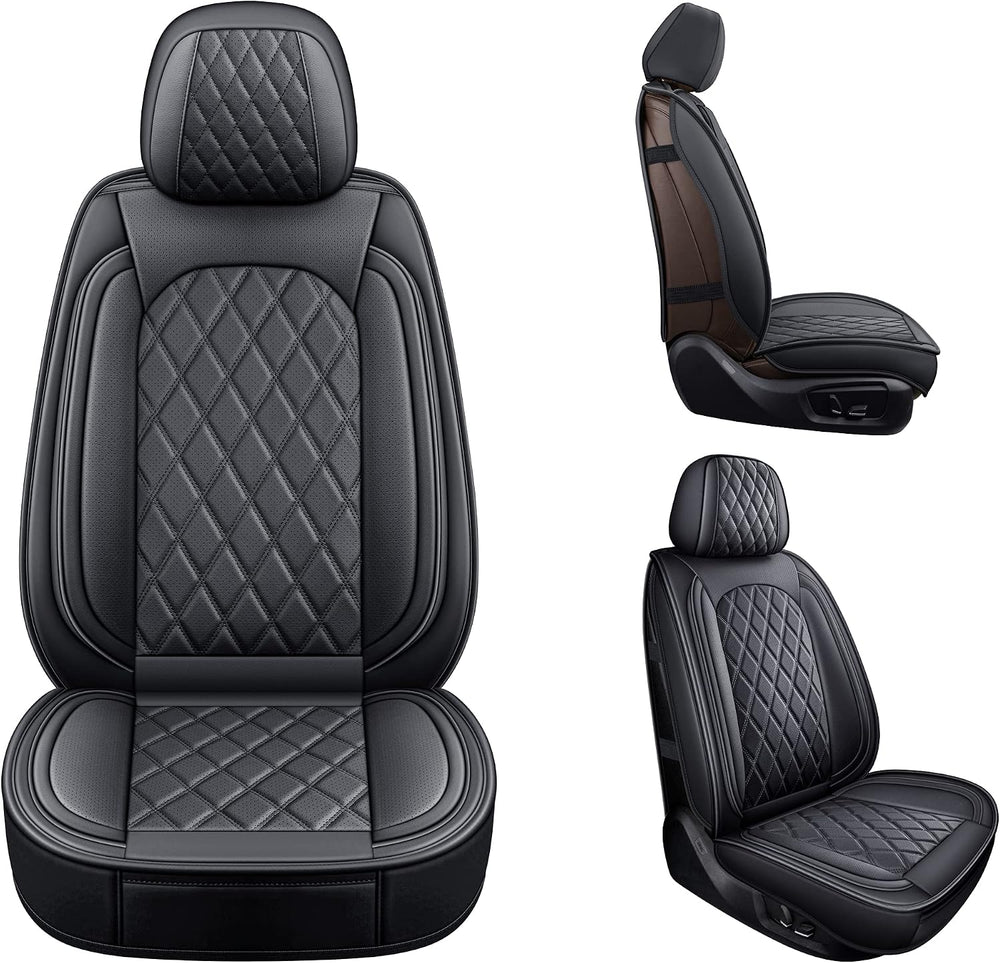 MIROZO Seat Covers Full Set, Leather Car Seat Covers for Sedan SUV Truck