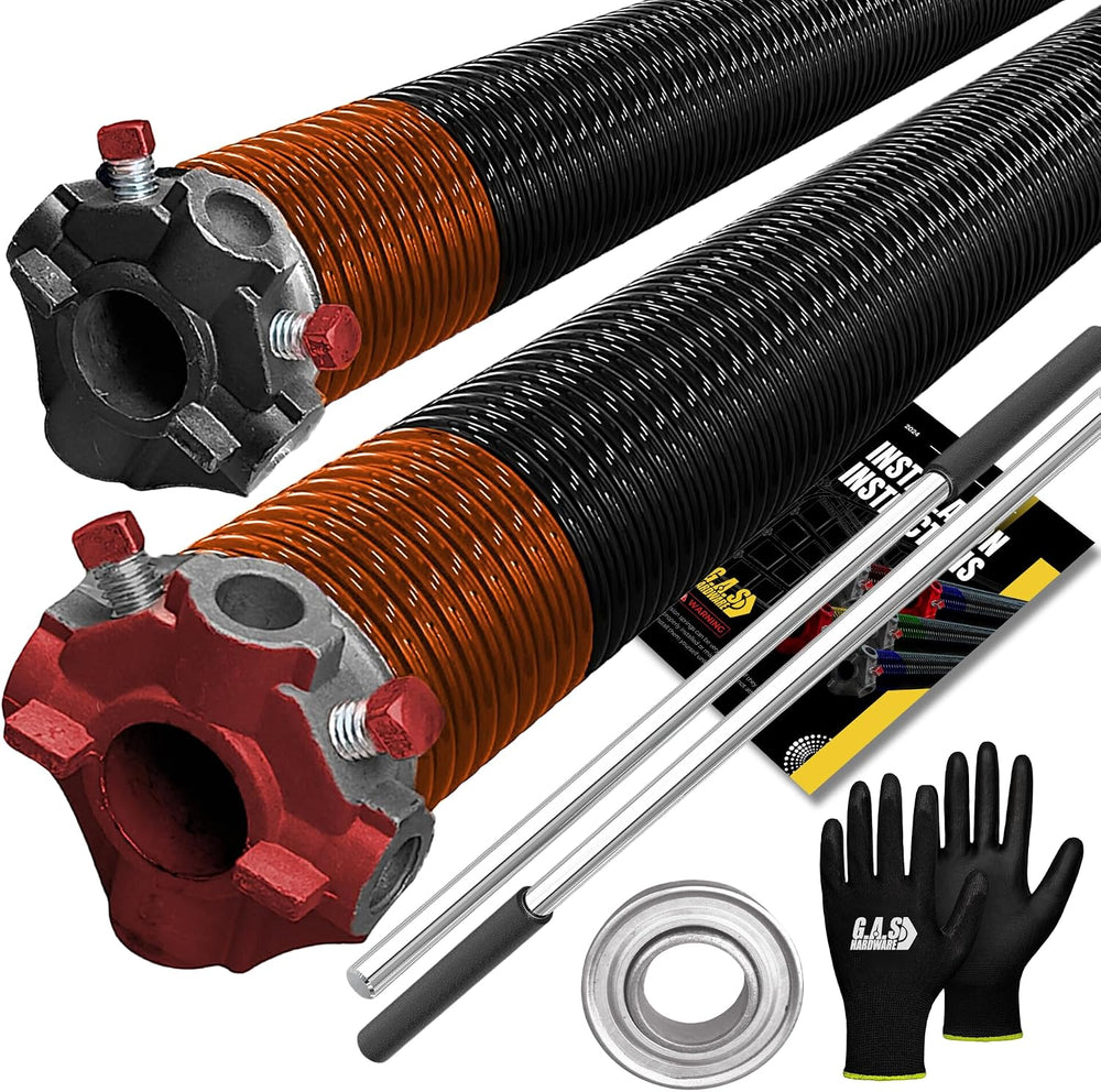 Garage Door Torsion Springs 273x2x35 Includes 1” Steel Bearing, and Winding Bars