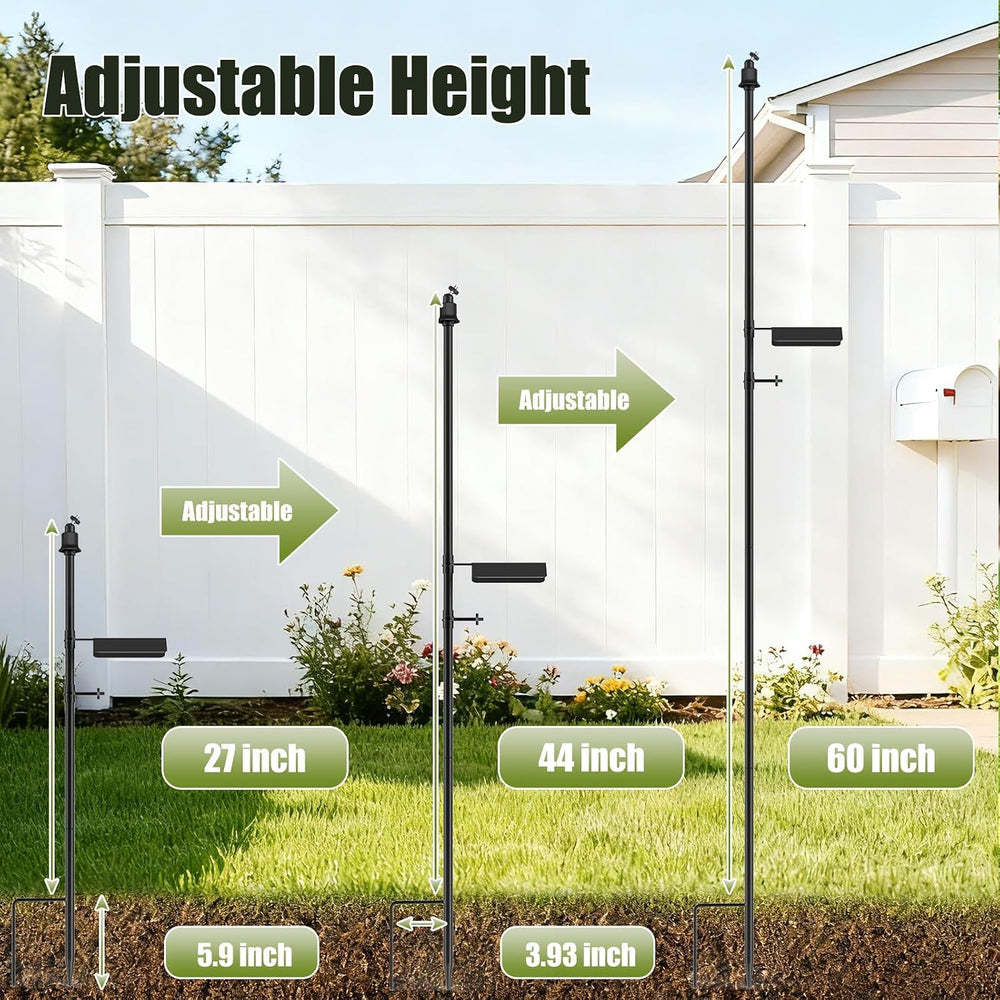 Ground Stake Mount Stand for Outdoor Cameras and Solar Panels