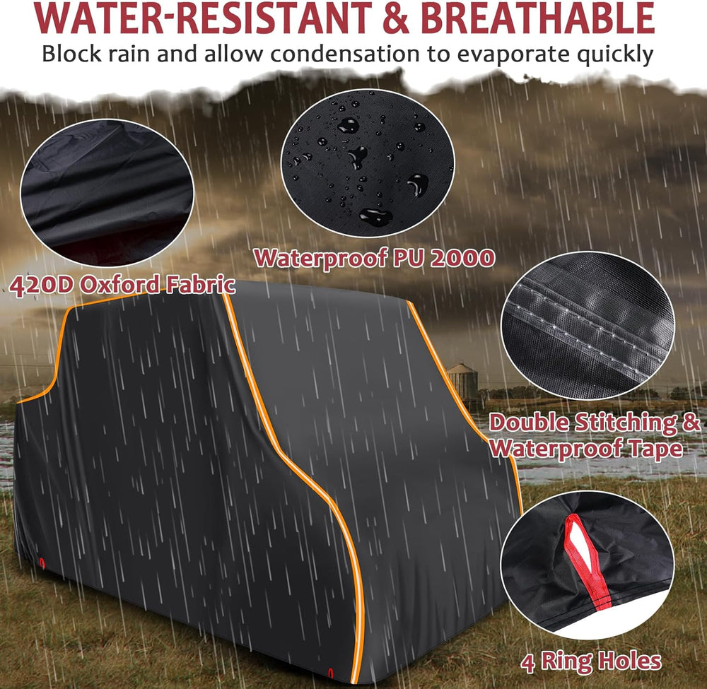 StarknightMT Heavy Duty UTV Cover 4 Seater,Waterproof 420D Oxford Cover for A...