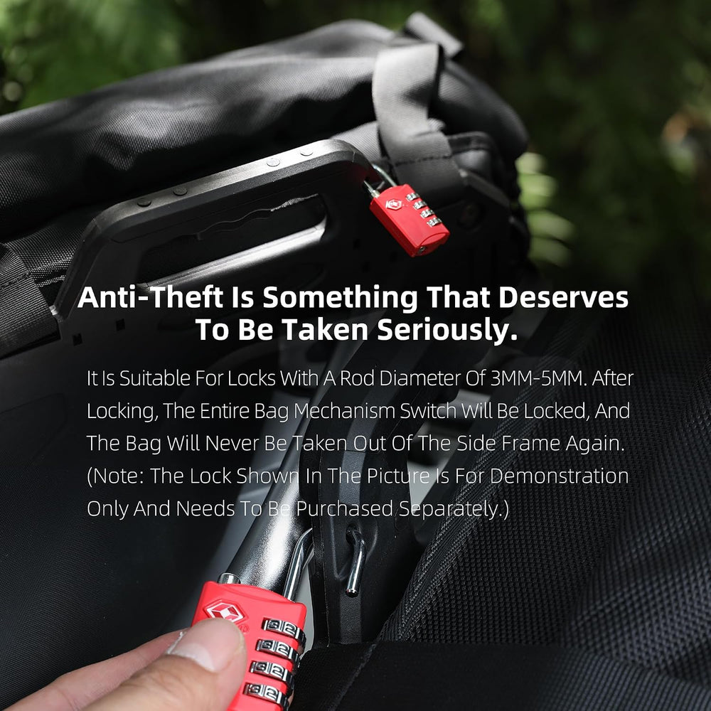 Rhinowalk Motorcycle Saddle bag Waterproof Luggage Bag 35L Quick Release with...