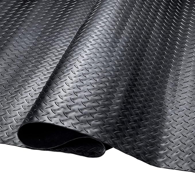 SEAL 6 x 15 Ft Premium Garage Floor Mat, Solid 2.8mm Thickened Black Commercial