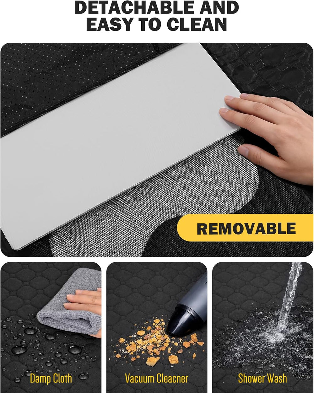 Back Seat Extender for Dogs, Waterproof Dog Car Seat Cover for Back Seat with...