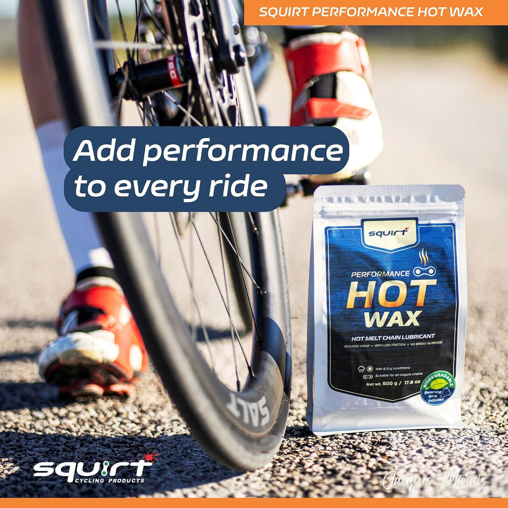 Squirt Performance Hot Melt Bike Chain Wax Granules for Clean, Quiet & Du...